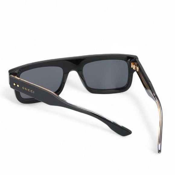 NWT Gucci Designer Men’s Rectangle Acetate Sunglasses 53-21-145 mm - Picture 2 of 5